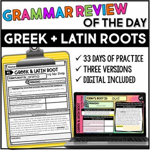 Greek and Latin Roots of the Day | Roots Practice with Google Slides™