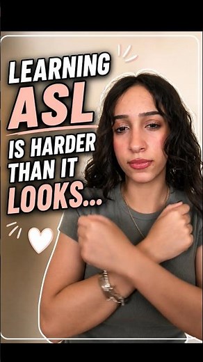 Learning ASL is harder than it looks... 🤍