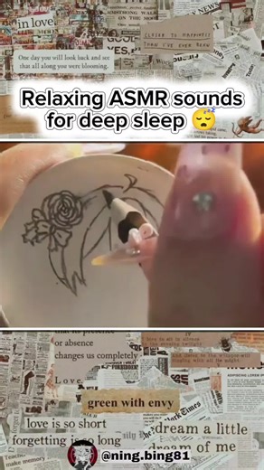 Relaxing ASMR sounds for deep sleep 😴 p63 #asmr #relaxing #chill #fyp #draw