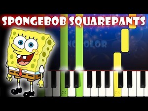 SpongeBob SquarePants Theme Song | Piano Tutorial | Karaoke