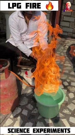what if fire on cylinder | lpg gas cylinder fire #experiment #physics #shorts