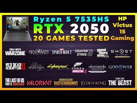 HP Victus 15 | Ryzen 5 7535HS + RTX 2050 | Test in 20 Games in 2026
