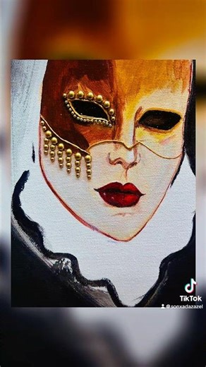 Working on this Venetian Mask project. #art #youtubeshorts #painting