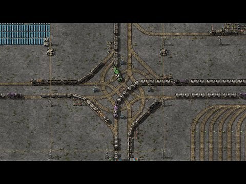 Factorio - Satisfying Train Intersections