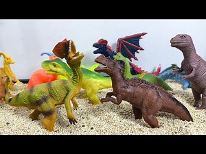 Jurassic Dinosaur Showdown – T-REX, Mosasaurus, Brachiosaurus, Gigantosaurus, Kentrosaurs,Dimetrodon