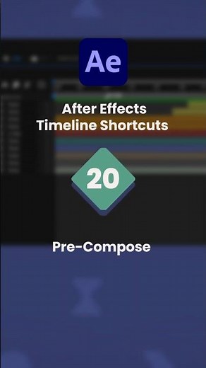 After Effects Timeline Shortcuts 20 - Pre-Compose | #aftereffects #aftereffectstutorial