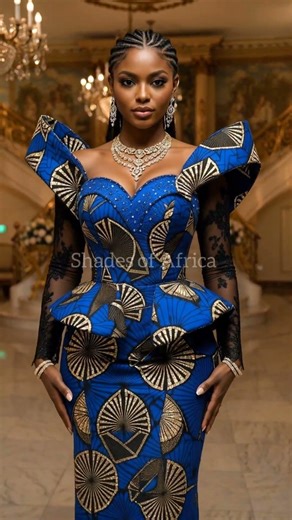 Royal African Couture Elegance 💙 Luxury Ankara Evening Dress That Stuns Instantly #allthingsankara
