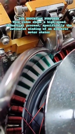 High-Speed Motor Winding #shorts #HowItsMade #Factory #Automation #Robotics #Innovation #CopperWire