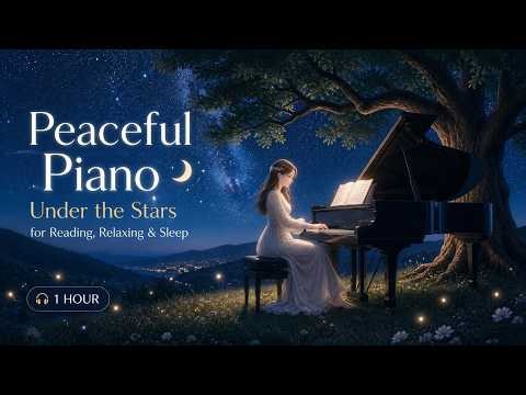 Peaceful Piano Under the Stars ✨ 1 Hour Soft Piano Music for Reading, Relaxing & Sleep