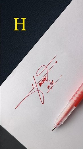 H Letter Elegant Signature Idea | Unique & Creative Design