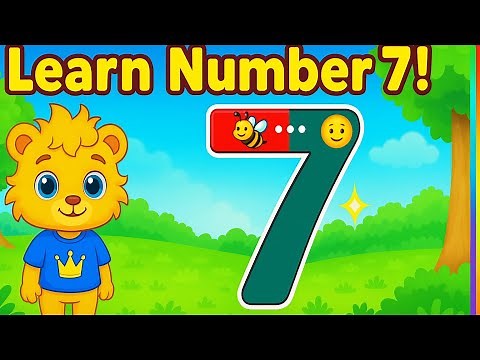 Learn Number 7 with Fun Animation | Kids Counting Song & Tracing Activity