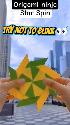 This Origami Ninja Star Spin Like It’s Alive 😳🔥 #origamitutorials #origamishorts #paperninjastar