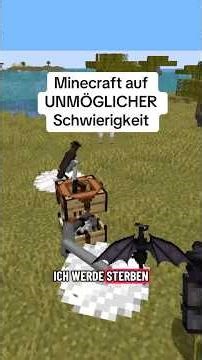 Minecraft aber auf UNMÖGLICHER SCHWIERIGKEIT… #minecraft #gaming #deutsch #shorts