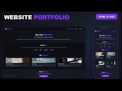 Portfolio Website HTML CSS | Responsive Design Tutorial