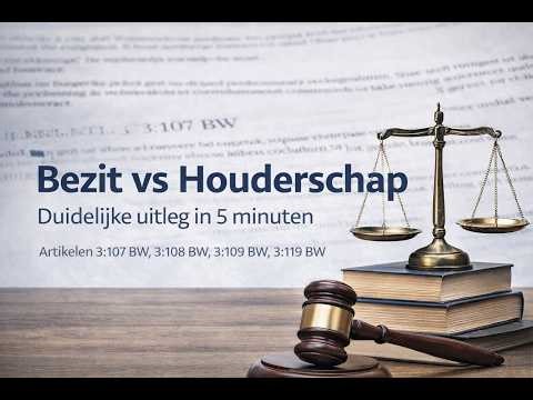 Bezit vs Houderschap uitgelegd in 2 minuten! ⚖️ (essentieel verschil)