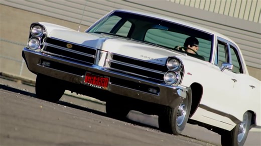 This one isn’t your typical Muscle Car Of The Week… but that’s OK with us! This Cameo White 1965 Pontiac Catalina from The Brothers Collection is more of a car than many can handle, thanks to the factory installed 421 H.O. V8 topped with 3 deuces and a 4-speed! Yep, in a 4-door! *** AND - The car was ordered with the Decor Group, which included the deluxe wheel covers, but is clearly upfitted with 8-lugs wheels. (Not clear in the video.. ) #pontiac #musclecar #musclecaroftheweek | Muscle Car Of 