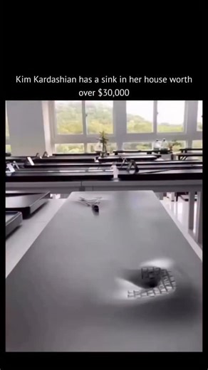 war.io.1 on Instagram: "Kim Kardashian once revealed that the sinks in her home don’t look like normal sinks at all. They’re carved from a single block of stone, custom designed so water flows through a barely visible slit instead of a traditional drain. Each sink reportedly cost tens of thousands of dollars, not because of the plumbing, but because of the craftsmanship and material used. It’s less about practicality and more about turning everyday objects into minimalist art pieces. This video