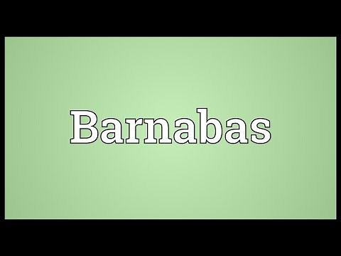 Barnabas Meaning