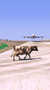 774K views · 1.8K reactions | Cow Carelessly Spotted During Airplane Landing !!! GTA 5 #gtav #grandtheftautov #gamingworld | Gaming World | Facebook