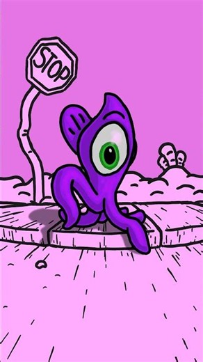 Squid and car (part 1) #animation #music #cartoon
