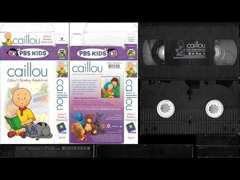 Caillou - Caillou's Reading Adventures (2002, VHS, USA) - (VHS Tape Rip) - 062802-1209