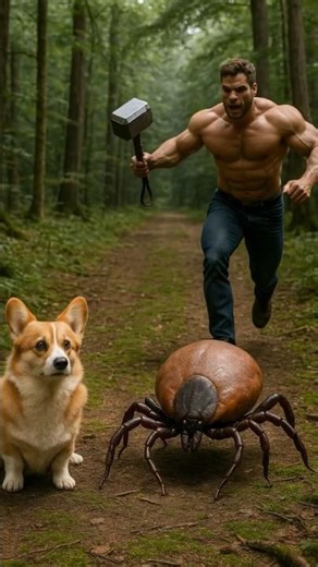 전기충격으로 폭발한 거대 진드기와 남자의 일격 | Giant Tick Explodes Under Man’s Electric Hammer Strike