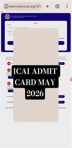 CA Admit Card 2026 Released! Download Now in 2 Minutes