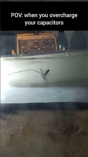 capacitor explosion 💥 #explosion #science #electricity #engineering