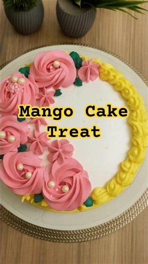 Super tasty and fluffy eggless mango cake, must try🥭!#mangocake #cake #shorts #summertreats
