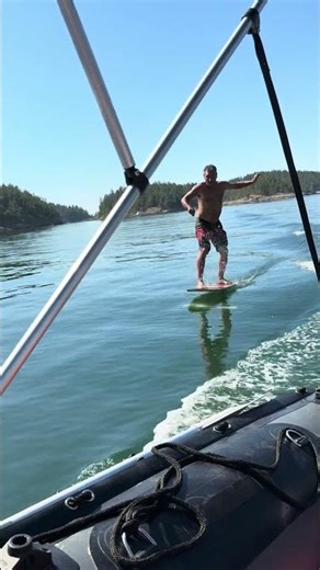 Tow Surf Foiling behind the Stryker 420 with a 20 HP Motor!