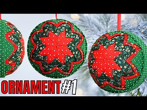 No-Sew Fabric Star Christmas Ball Ornament Tutorial // DIY Christmas Ornaments
