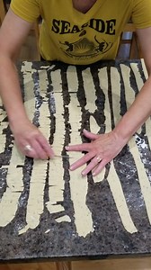 Mom's noodles for our turkey soup! 🍲 (1 cup flour with some garlic powder, parsley, mrs dash whisked in, mix in 1 egg, Tbls or 2 water as you knead.) This is 4 times the recipe. | Mary Nickles