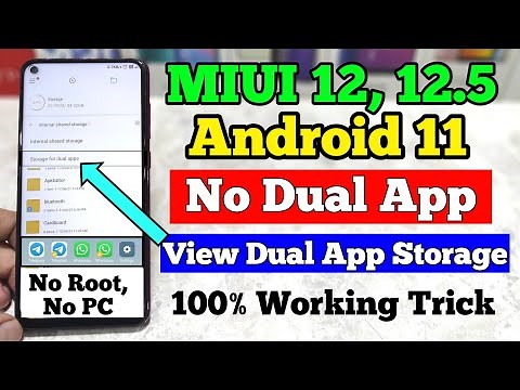 MIUI 12, 12.5 Android 11 | No Dual App | How To View Dual App Storage Android 11 | 100% Working