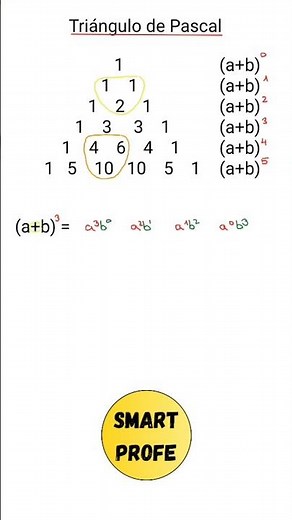 TRUCO PARA RESOLVER CUALQUIER BINOMIO CON EL TRIANGULO DE PASCAL #matematicas #pascal #binomio