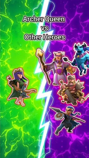 Archer Queen vs Every Hero | Who Actually Wins? #coc #clashofclans #shorts