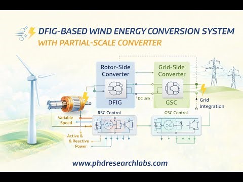 DFIG-Based Wind Energy Conversion System with Partial-Scale Converter | MATLAB Simulink