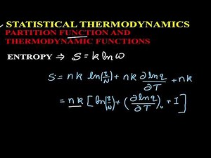 ENTROPY, WORK FUNCTION, PRESSURE, HEAT CONTENT AND PARTITION FUNCTION | STATISTICAL THERMODYNAMICS