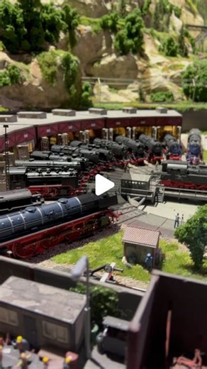 Model Trains Enthusiast on Instagram: "A model railway layout covering over 100 square metres can be admired on two levels and continues to take shape. The impressive miniature world takes you through several epochs of railway history. This experience is complemented by a realistic day-night projection including a true-to-original sound installation. #marklin #modeltrain #layout #germany"