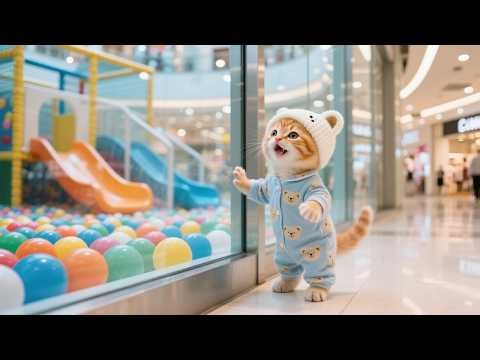 Jojo Kitten Gets Lost in the Mall, Mom Cat Finds Her with Everyone's Help 🐾❤️
