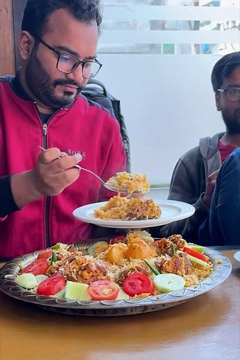 Eating Biryani