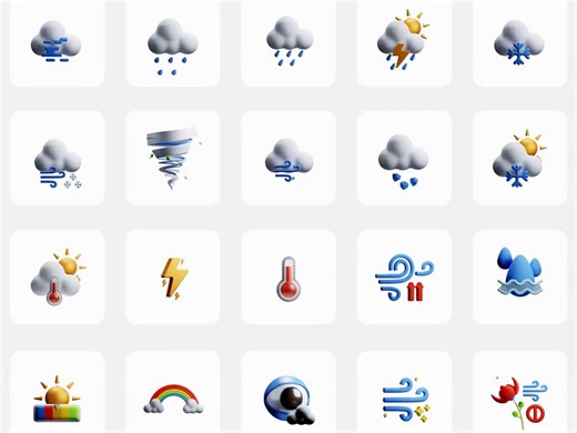 3D Animated Weather Icon Set