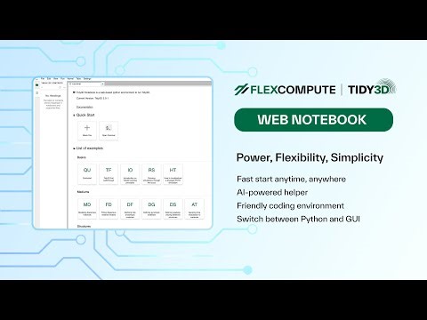 [Tidy3D GUI] Web Notebook