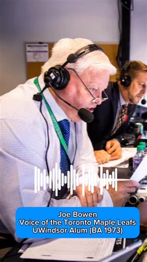 University of Windsor on Instagram: "🎙️ Holy Mackinaw! What a career. A message from Joe Bowen (BA ’73)! 💙🏒 From calling games at St. Denis Hall on @cjamfm to becoming the iconic voice of the @mapleleafs, Joe has called 3,800+ games, earned a place in the @uwinalumni Sports Hall of Fame, and received the @thehockeyhalloffame’s Foster Hewitt Award. It only felt right to hear from the voice himself. His advice to UWindsor students? Follow your dream — you never know where it might take you. ✨🥹