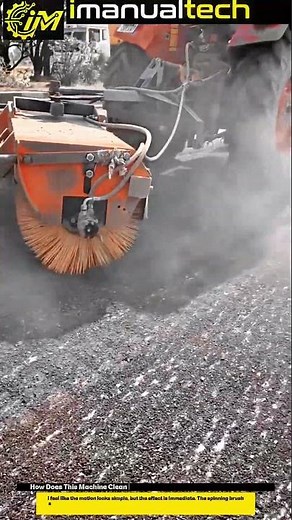 How Does This Machine Clean Roads So Fast? Rotary Sweeper in Action