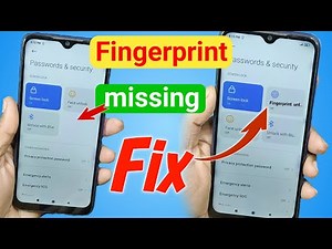 Fingerprint Not Showing - Fingerprint Option Missing - fingerprint not working |😥FIXED