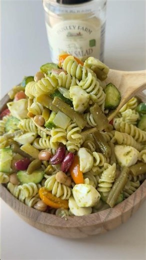 Easy Pesto Pasta with Bean Salad Recipe l The Ultimate Summer Side Dish