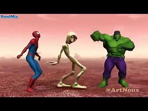Crazy frog, spider man and hulk dance challenge, dame tu cosita song