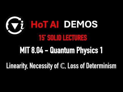 FUVI HoT AI | MIT 8.04 Quantum Physics I, L1: Necessity of Complex Numbers & Loss of Determinism