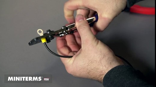 NSI Uninsulated Ring Terminal, 12-10 Wire Size, 5/16" Stud Size, 0.591" Width, 1.102" Length