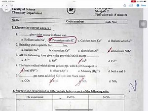 General Chemistry | Chem 101 | Solved Practical Exams ( Basic & Final )